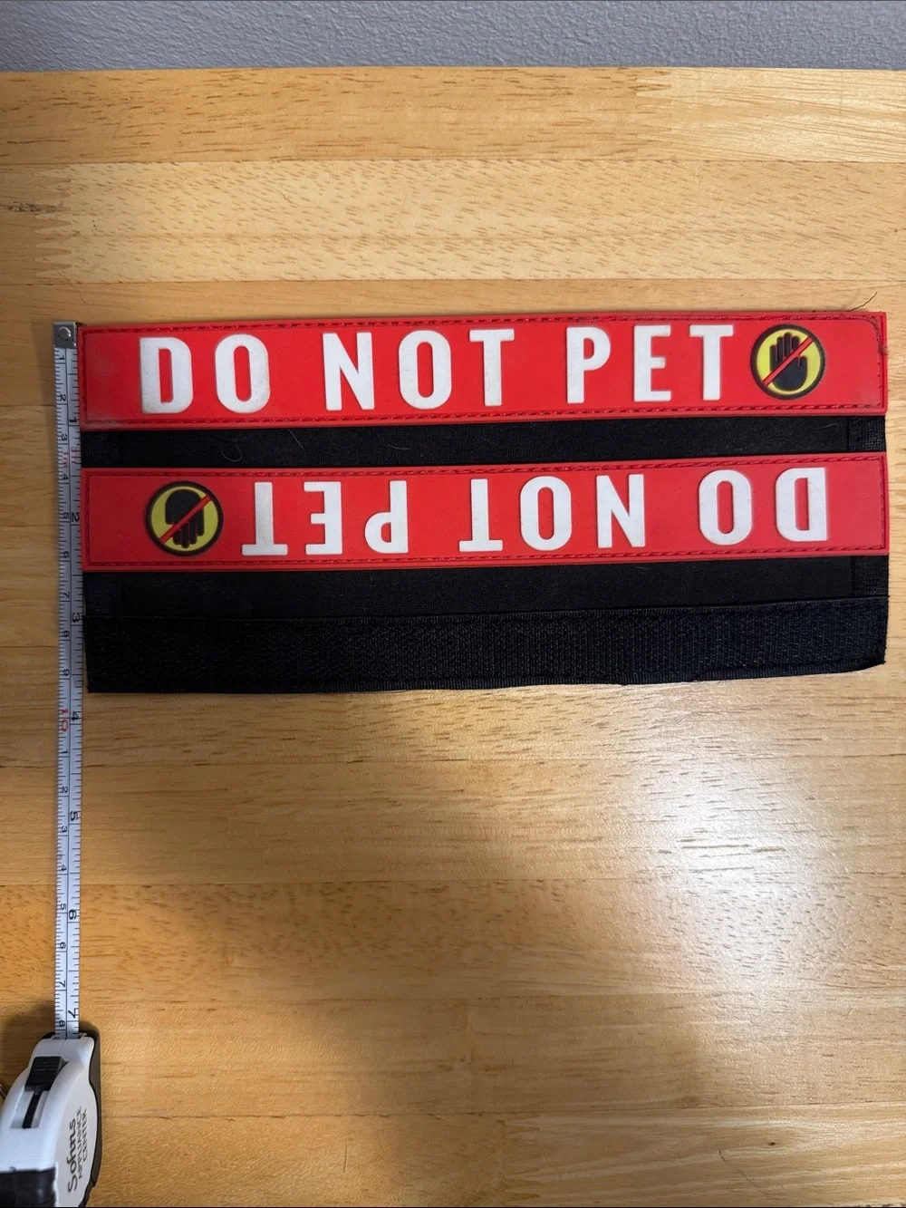 Do Not Pet Red Dog Collar Patch - Safety Reminder